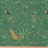 Algodón estampado OTKA Verde / Amarillo